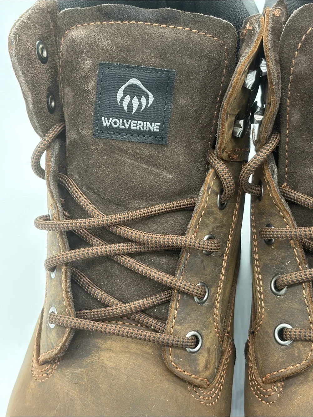 Wolverine Brown Lace-Up Work Boots